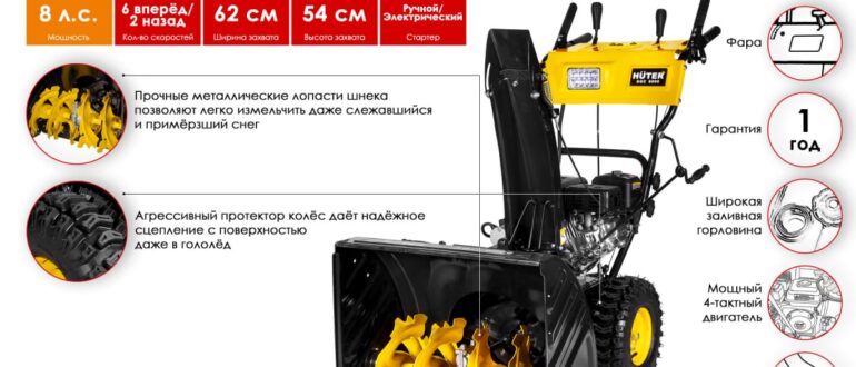 Снегоуборщик Huter SGC 6000 характеристики